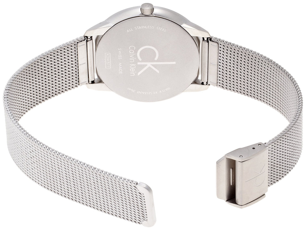 Calvin Klein Minimal Grey Dial Silver Mesh Bracelet Watch for Men - K3M51154 Buy Now By Calvin Klein