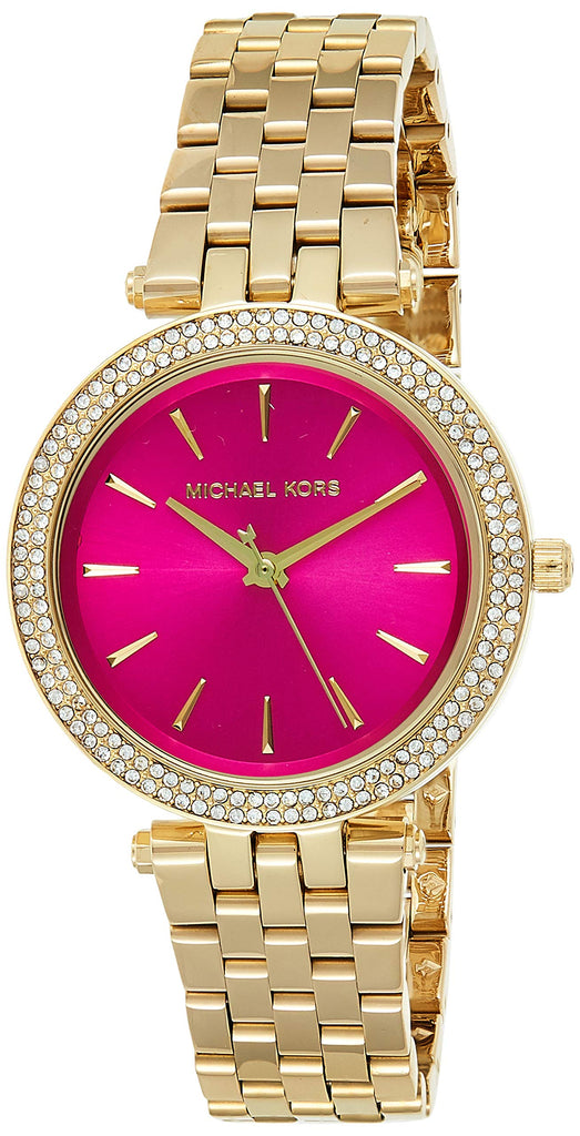 Michael Kors Darci Pink Dial Gold Steel Strap Watch for Women - MK3444 Buy Now By Michael Kors