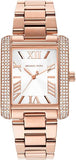 Michael Kors Emery Three-Hand Crystals Silver Dial Rose Gold Steel Strap Watch for Women - MK4644 Buy Now By Michael Kors