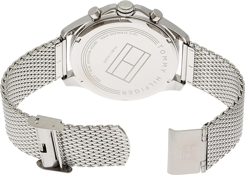 Tommy Hilfiger Dean Chronograph White Dial Silver Mesh Bracelet Watch for Men - 1791277 Buy Now By Tommy Hilfiger
