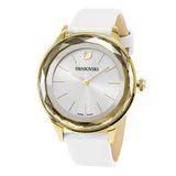 Swarovski Octea Nova Quartz White Dial White Leather Strap Watch for Women - 5295337 Buy Now By Swarovski