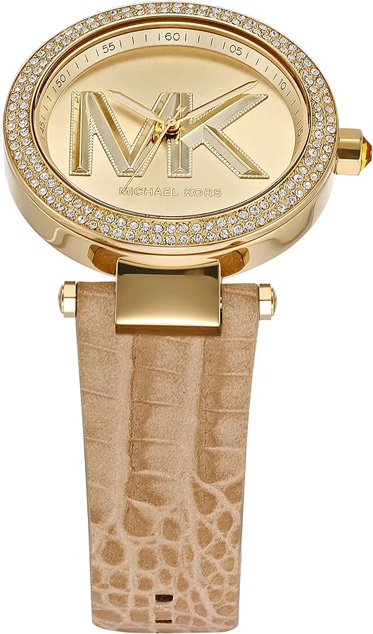 Michael Kors Parker Three-Hand Gold Dial Brown Leather Strap Watch For Women - MK4725 Buy Now By Michael Kors