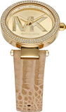 Michael Kors Parker Three-Hand Gold Dial Brown Leather Strap Watch For Women - MK4725 Buy Now By Michael Kors