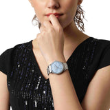 Michael Kors Layton Chronograph Mother of Pearl Blue Dial Silver Steel Strap Watch For Women - MK6847 Buy Now By Michael Kors