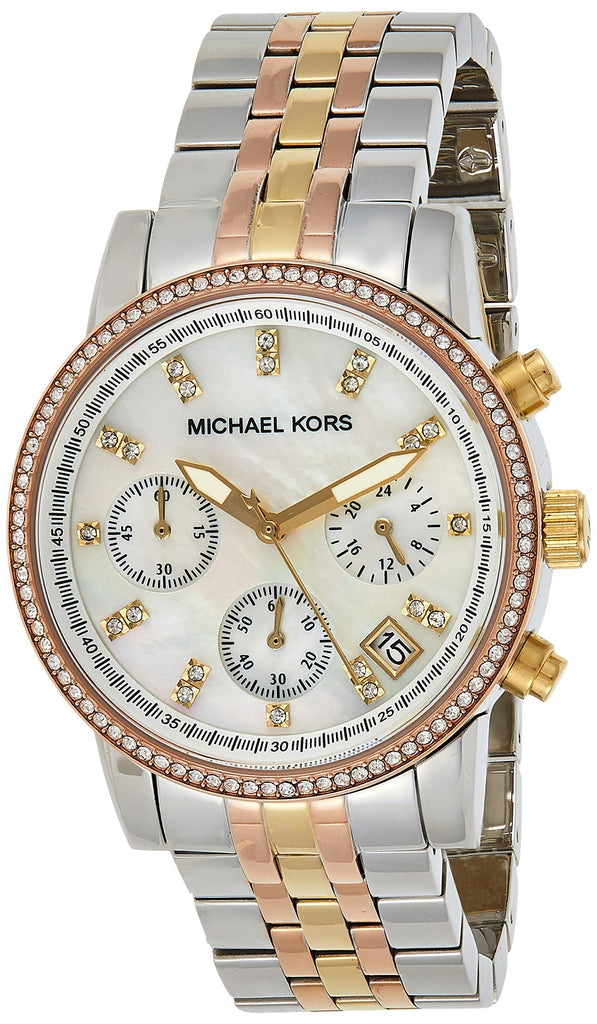 Michael Kors Ritz White Dial Two Tone Steel Strap Watch for Women - MK5650 Buy Now By Michael Kors