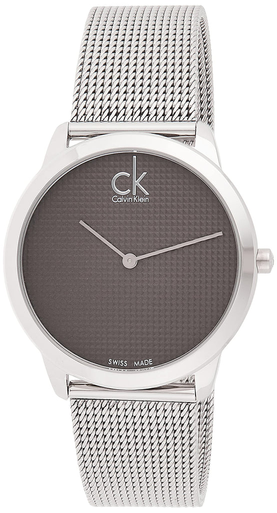 Calvin Klein Minimalist Black Dial Silver Mesh Bracelet Watch for Men - K3M2112X Buy Now By Calvin Klein