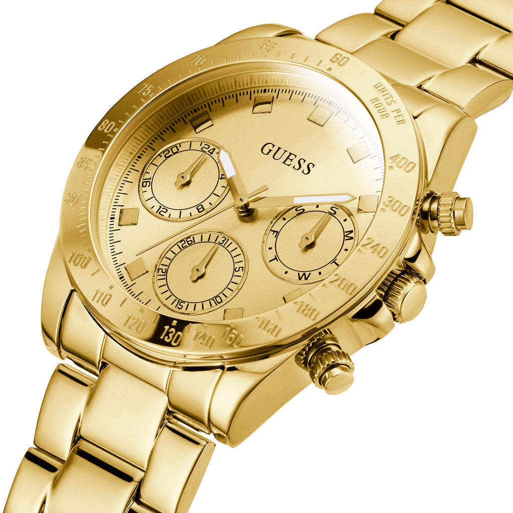 Guess Eclipse Gold Dial Gold Steel Strap Watch for Women - GW0314L2 Buy Now By Guess