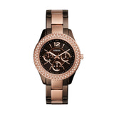 Fossil Stella Multifunction Brown Dial Two Tone Steel Strap Watch for Women - ES4079 Buy Now By Fossil