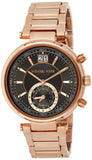 Michael Kors Sawyer Rose Gold Dial Rose Gold Steel Strap Watch for Women - MK6226 Buy Now By Michael Kors