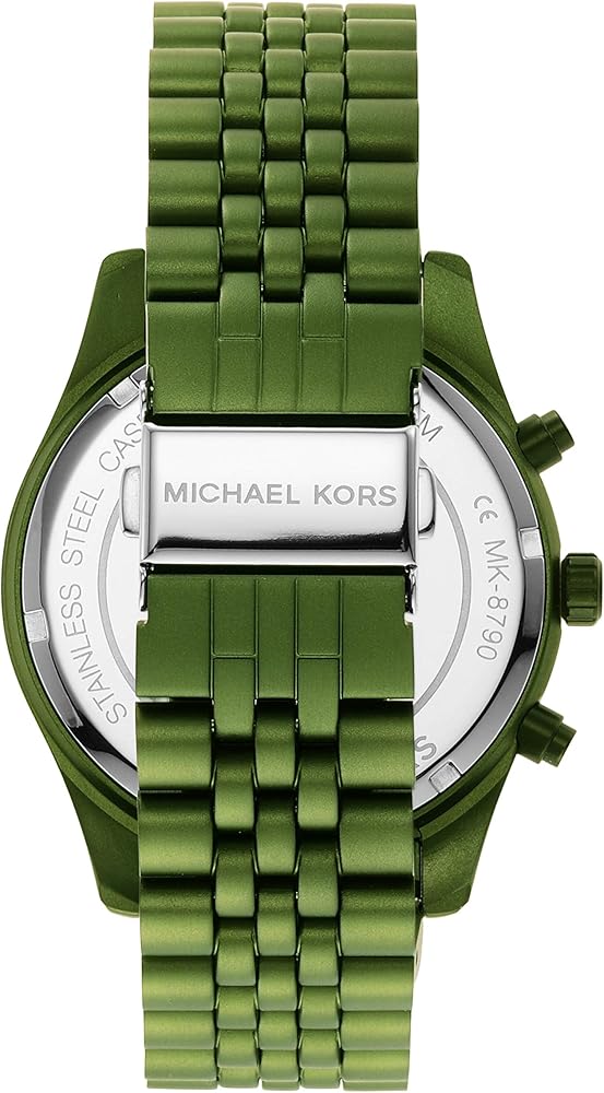 Michael Kors Lexington Chronograph Green Dial Green Steel Strap Watch For Men - MK8790 Buy Now By Michael Kors