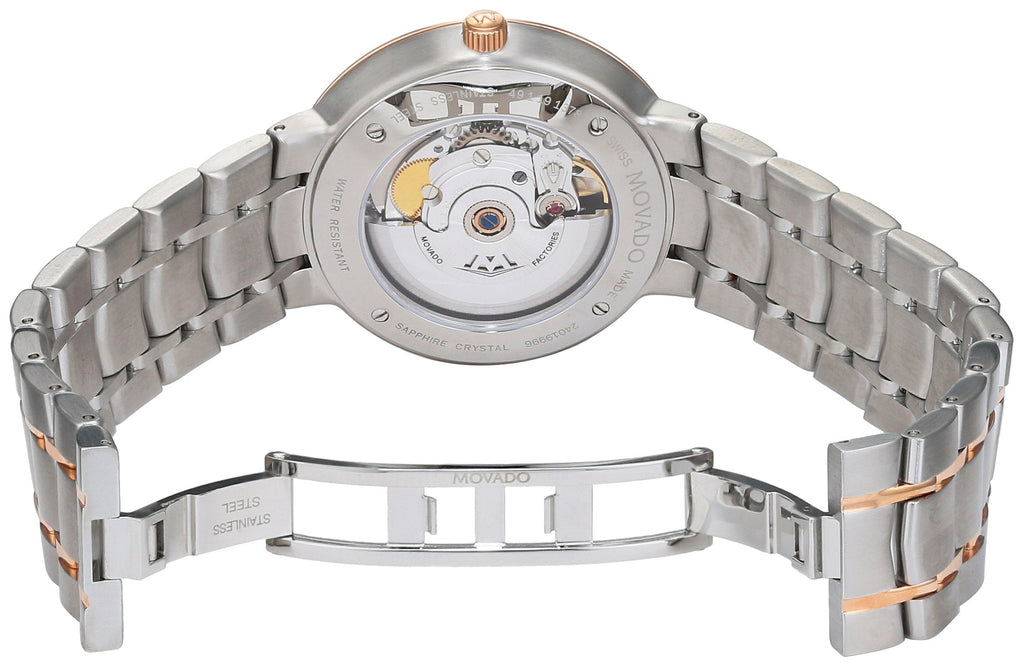 Movado 1881 Automatic Silver Dial Two Tone Steel Strap Watch For Men - 607063 Buy Now By Movado