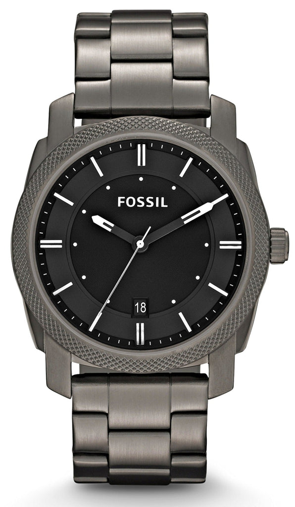 Fossil Machine Chronograph Black Dial Grey Steel Strap Watch for Men - FS4774 Buy Now By Fossil