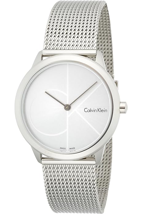 Calvin Klein Minimal Silver Dial Silver Mesh Bracelet Watch for Men - K3M211Y6 Buy Now By Calvin Klein