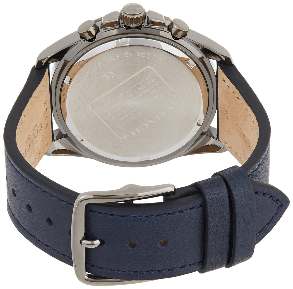 Coach Kent Grey Dial Blue Leather Strap Watch for Men - 14602558 Buy Now By Coach