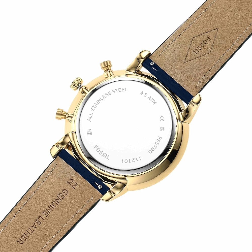 Fossil Neutra Chronograph Blue Dial Blue Leather Strap Watch for Men - FS5790 Buy Now By Fossil