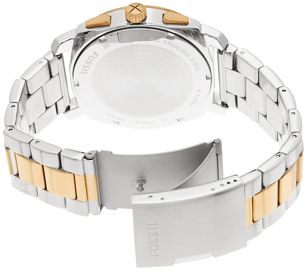 Fossil Machine Blue Dial Two Tone Steel Strap Watch for Men - FS5037 Buy Now By Fossil