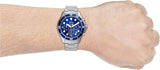 Fossil FB-03 Chronograph Blue Dial Silver Steel Strap Watch for Men - FS5724 Buy Now By Fossil