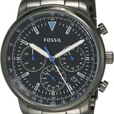 Fossil Goodwin Chrono Analog Black Dial Grey Steel Strap Watch for Men - FS5518 Buy Now By Fossil