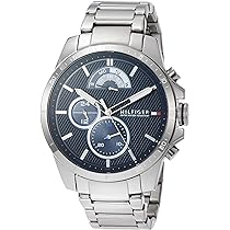 Tommy Hilfiger Decker Quartz Blue Dial Silver Steel Strap Watch for Men - 1791348 Buy Now By Tommy Hilfiger