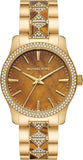 Michael Kors Runway Three Hand Brown Dial Two Tone Steel Strap Watch For Women - MK7389 Buy Now By Michael Kors