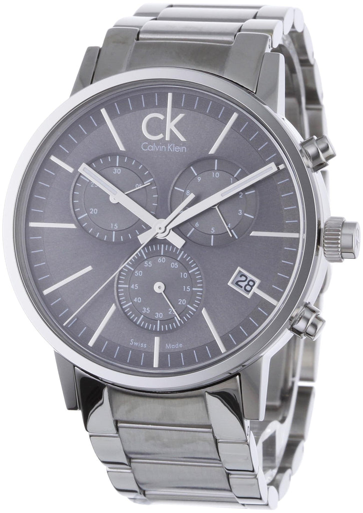 Calvin Klein Post Minimal Chronograph Black Dial Silver Steel Strap Watch for Men - K7627161 Buy Now By Calvin Klein