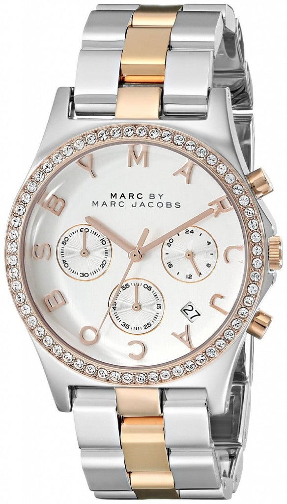 Marc Jacobs Henry Chronograph Silver Dial Two Tone Steel Strap Watch for Women - MBM3106 Buy Now By Marc Jacobs