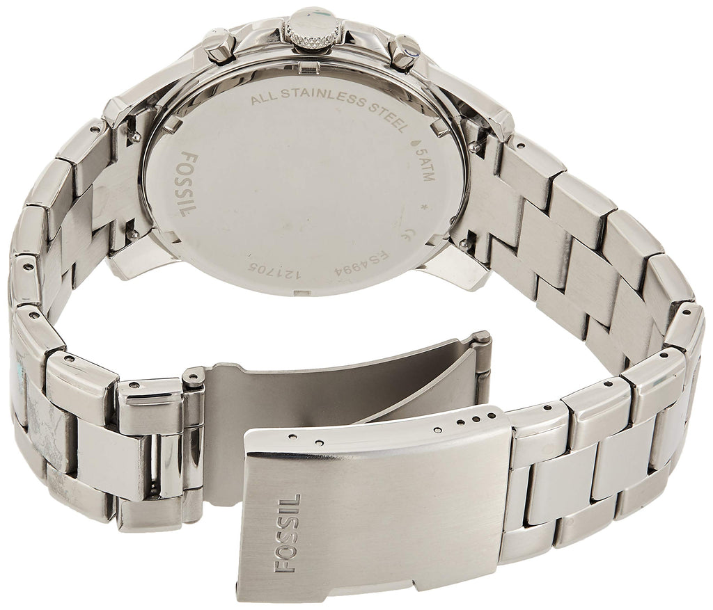 Fossil Grant Chronograph Black Dial Silver Steel Strap Watch for Men - FS4994 Buy Now By Fossil