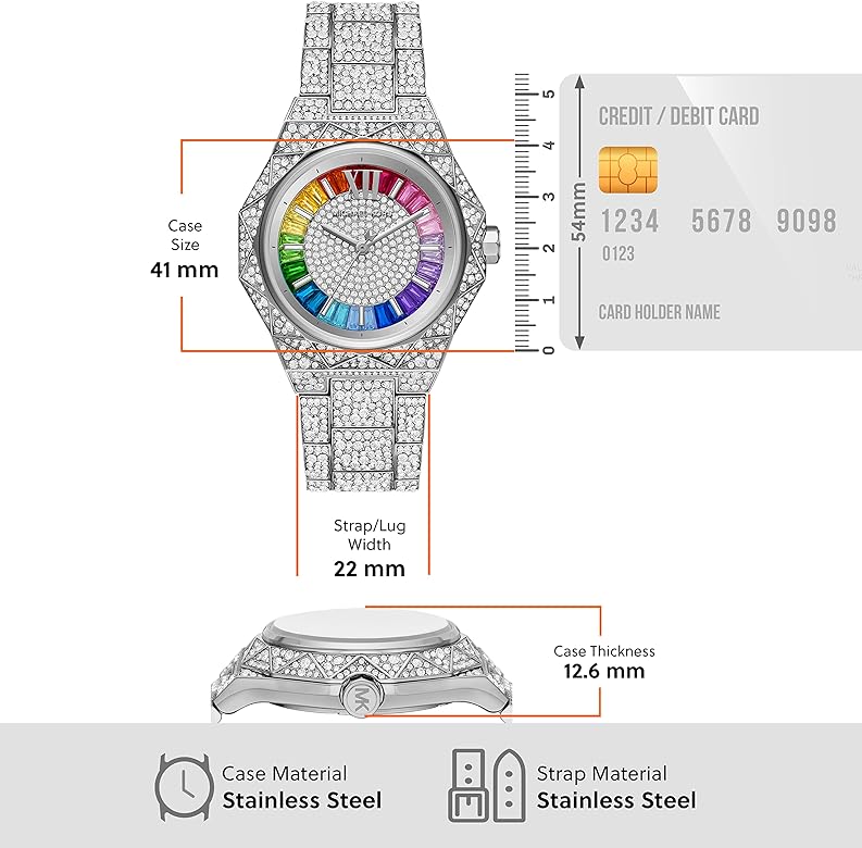 Michael Kors Raquel Three-Hand Crystals Silver Dial Silver Steel Strap Watch For Women - MK7365LE Buy Now By Michael Kors
