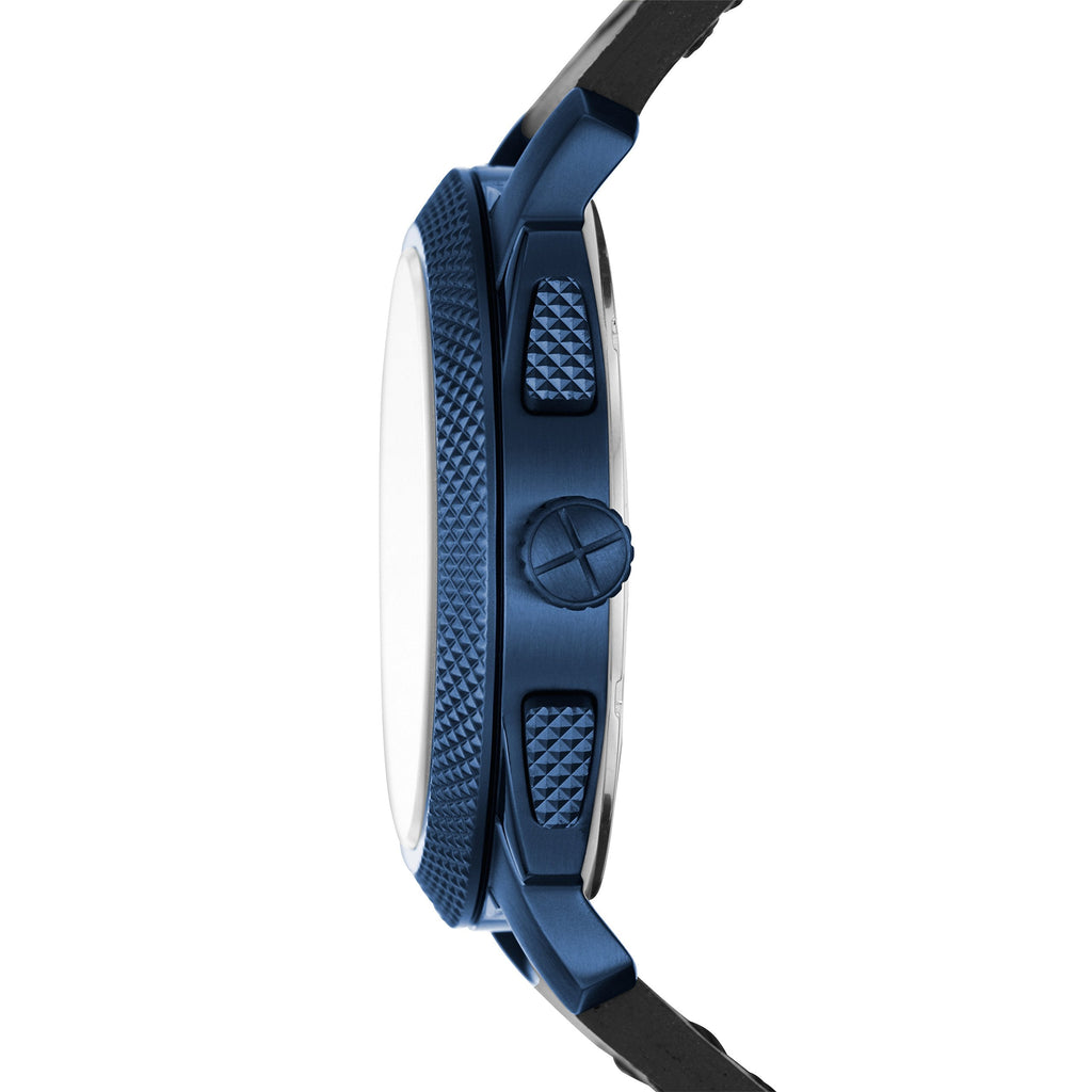 Fossil Machine Chronograph Black Dial Black Leather Strap Watch for Men - FS5361 Buy Now By Fossil