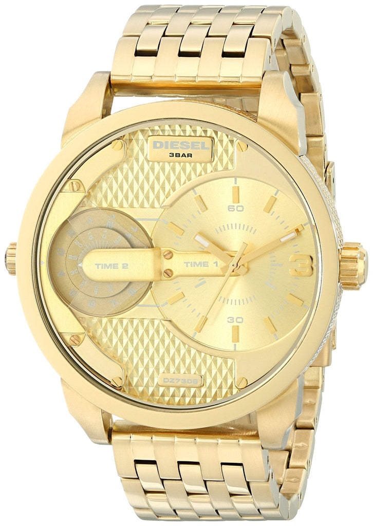 Diesel Mini Daddy Gold Dial Gold Steel Strap Watch For Men - DZ7306 Buy Now By Diesel