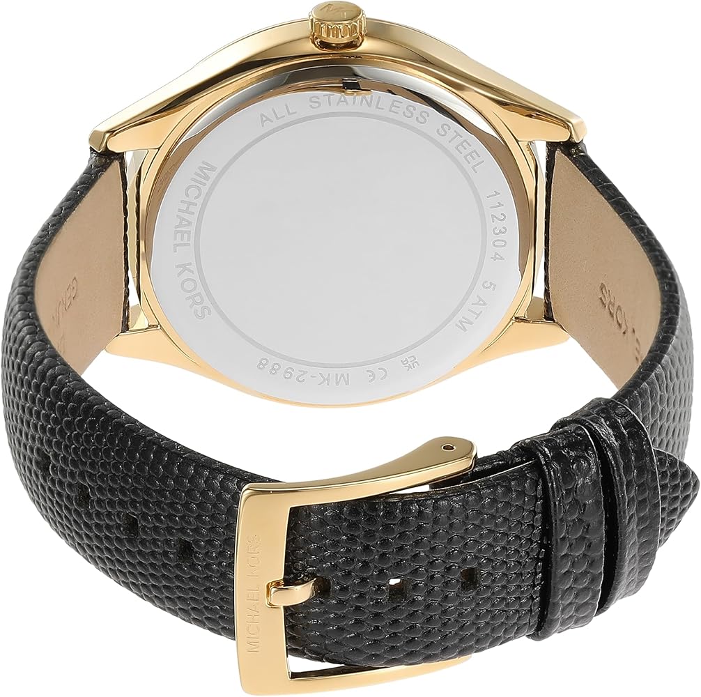 Michael Kors Harlowe Analog White Dial Black Leather Strap Watch For Women - MK2988 Buy Now By Michael Kors