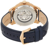 Fossil Grant Automatic Skeleton Blue Dial Blue Leather Strap Watch for Men - ME3102 Buy Now By Fossil