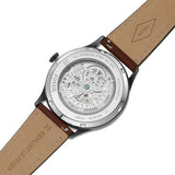 Fossil Forrester Automatic Skeleton Grey Dial Brown Leather Strap Watch for Men - ME3178 Buy Now By Fossil