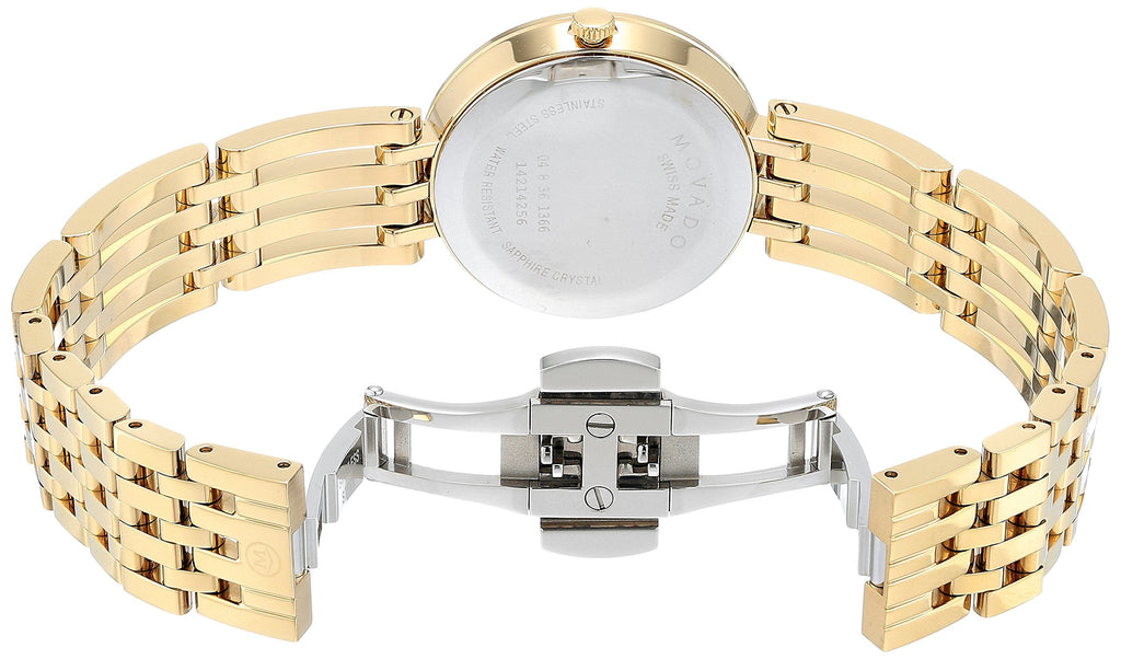 Movado Esperanza 28mm Mother of Pearl Dial Gold Steel Strap Watch For Women - 0607054 Buy Now By Movado