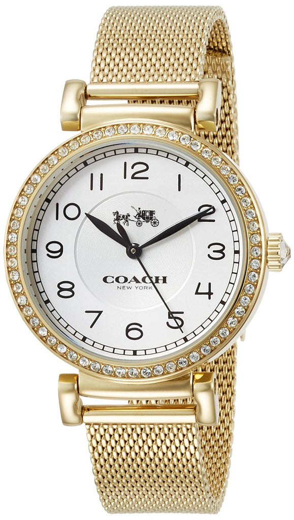 Coach Madison White Dial Gold Mesh Bracelet Watch for Women - 14502652 Buy Now By Coach