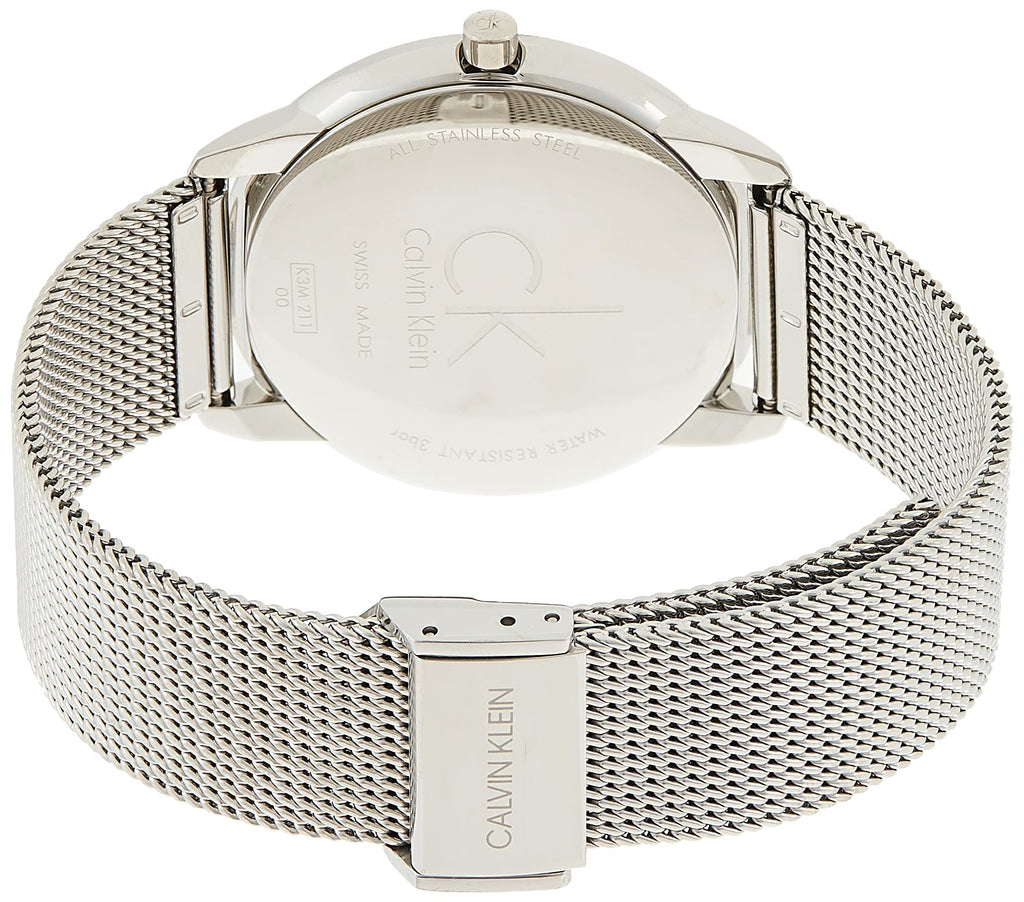 Calvin Klein Minimal Silver Dial Silver Mesh Bracelet Watch for Men - K3M211Y6 Buy Now By Calvin Klein