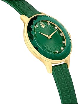 Swarovski Octea Nova Crystals Green Dial Green Leather Strap Watch for Women - 5650005 Buy Now By Swarovski