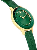 Swarovski Octea Nova Crystals Green Dial Green Leather Strap Watch for Women - 5650005 Buy Now By Swarovski