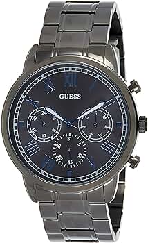 Guess Hendrix Chronograph Gunmetal Dial Gunmetal Steel Strap Watch for Men - W1309G3 Buy Now By Guess