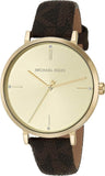 Michael Kors Jayne Three Hand Gold Dial Brown Leather Strap Watch For Women - MK7129 Buy Now By Michael Kors