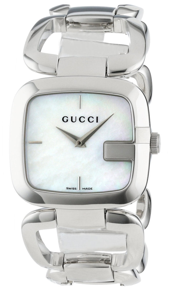 Gucci G-Class Mother of Pearl Dial Silver Steel Strap Watch For Women - YA125404 Buy Now By Gucci