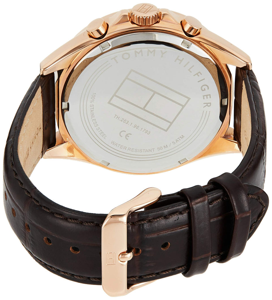 Tommy Hilfiger Luke Quartz White Dial Brown Leather Strap Watch for Men - 1791118 Buy Now By Tommy Hilfiger