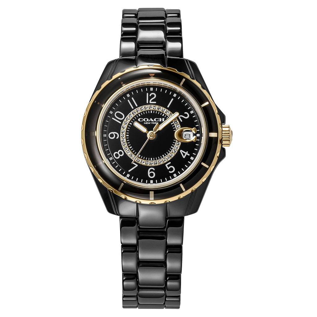 Coach Preston Black Dial Black Steel Strap Watch for Women - 14503461 Buy Now By Coach