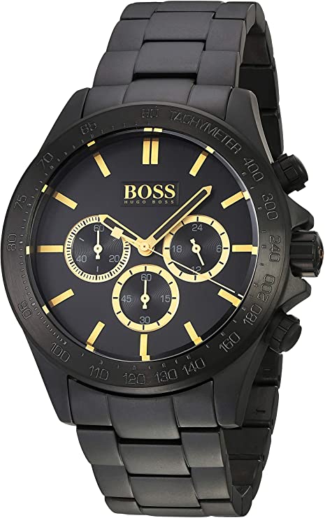 Hugo Boss Ikon Black Dial Black Steel Strap Watch for Men - 1513278 Buy Now By Hugo Boss