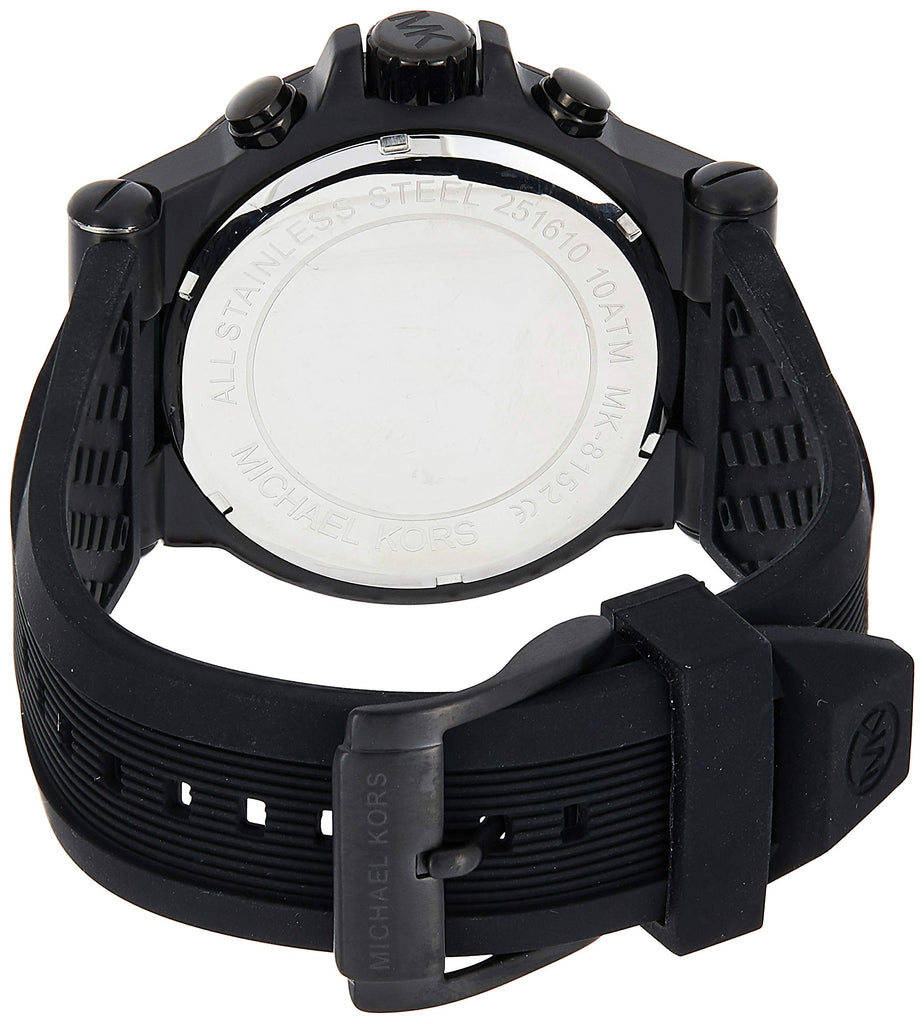 Michael Kors Dylan Black Dial Black Rubber Strap Watch for Men - MK8152 Buy Now By Michael Kors