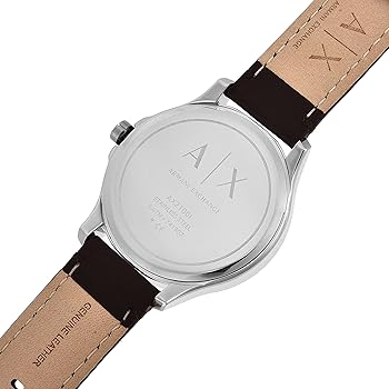 Armani Exchange Whitman Silver Dial Brown Leather Strap Watch For Men - AX2100 Buy Now By Armani Exchange