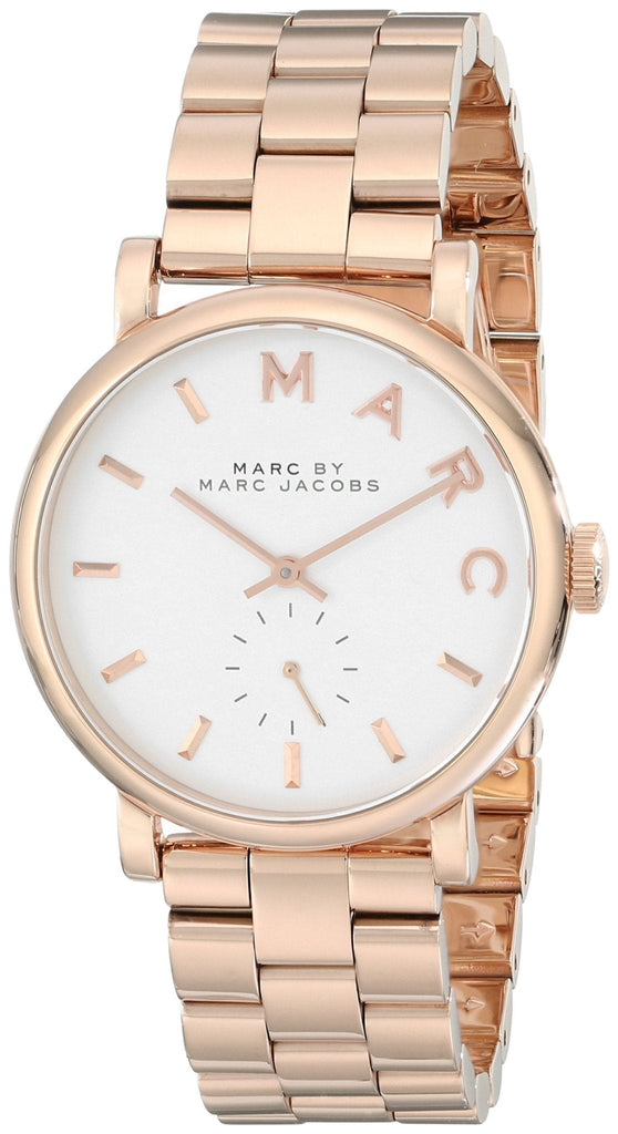Marc Jacobs Baker White Dial Rose Gold Steel Strap Watch for Women - MBM3244 Buy Now By Marc Jacobs
