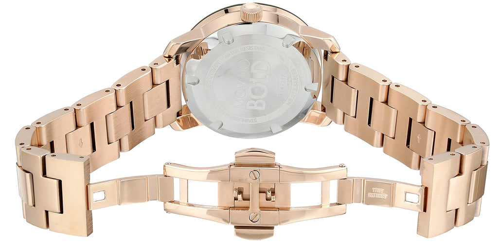 Movado Bold Rose Gold Dial Rose Gold Steel Strap Watch For Women - 3600335 Buy Now By Movado