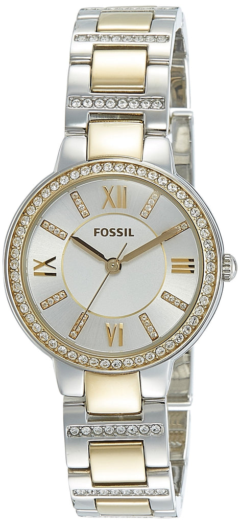 Fossil Virginia Silver Dial Two Tone Steel Strap Watch for Women - ES3503 Buy Now By Fossil