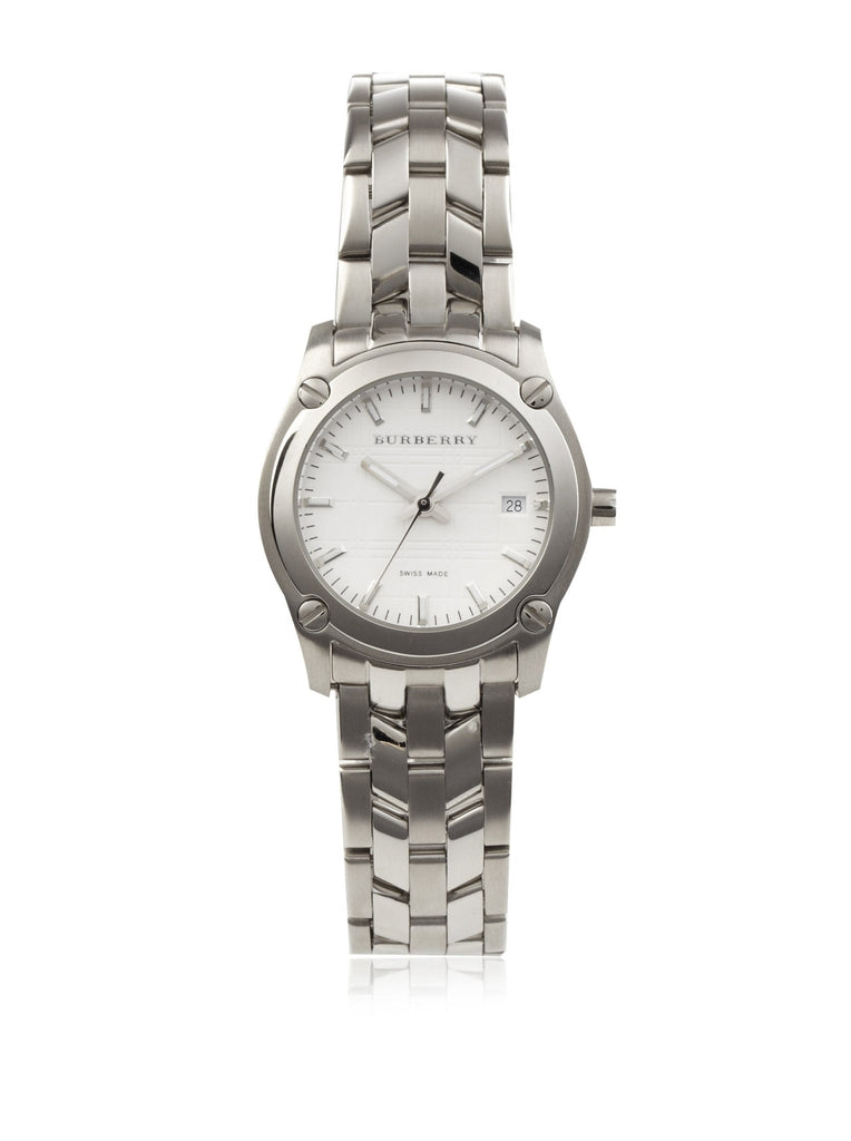 Burberry Heritage Check White Dial Silver Steel Strap Watch for Women - BU1853 Buy Now By Burberry